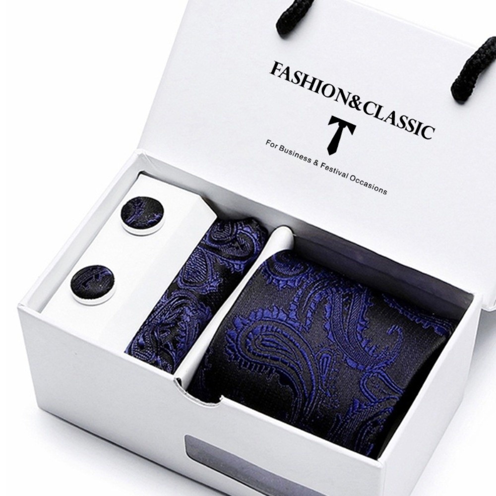 Luxury Woven Silk Jacquard Nec - Neck Tie Set Box recension och pris