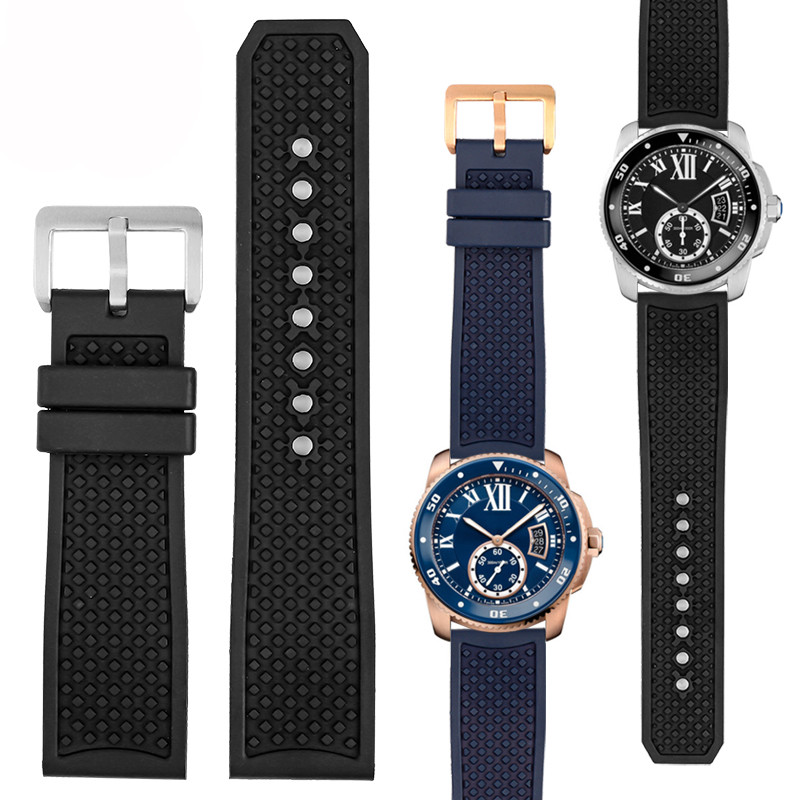 23mm 24mm Fluororubber Watchba - Men'S Accessories Cartier recension och pris