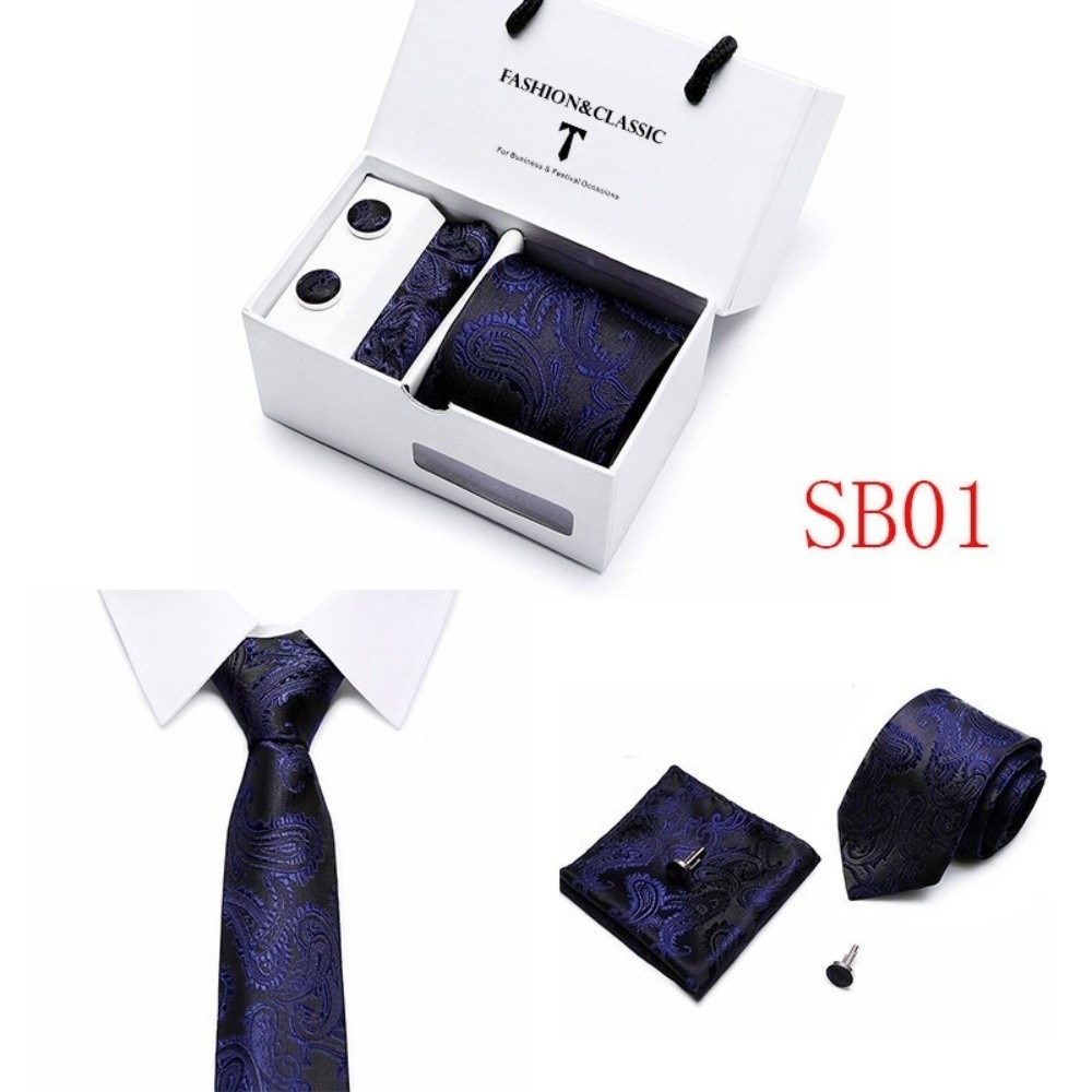 Luxury Woven Silk Jacquard Nec - Neck Tie Set Box recension och pris