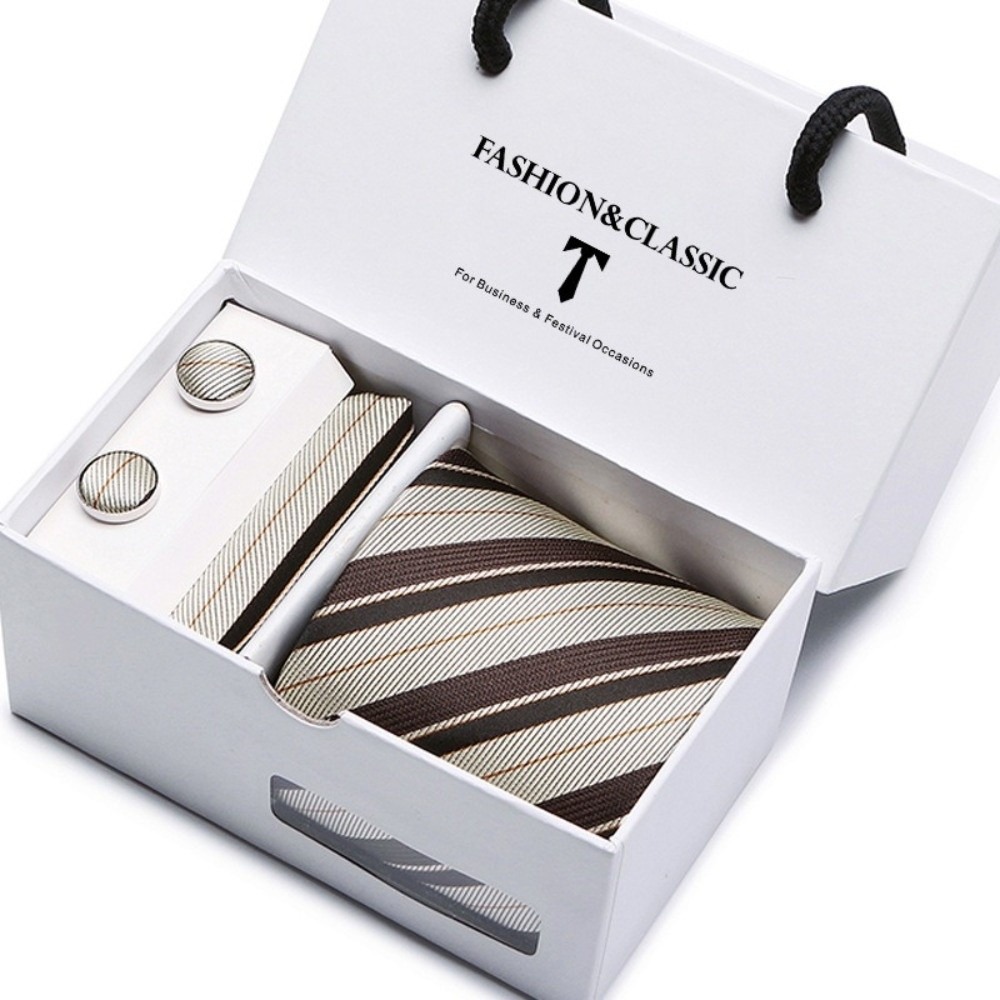 Luxury Woven Silk Jacquard Nec - Neck Tie Set Box recension och pris