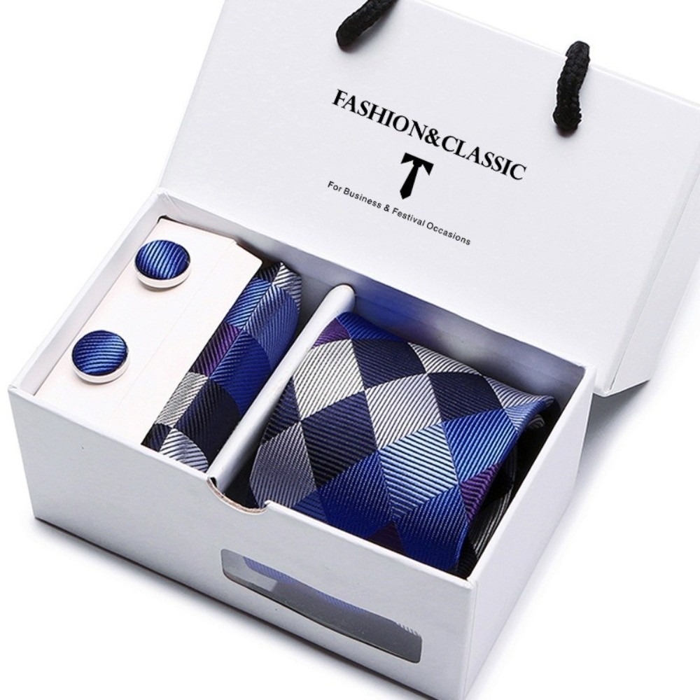 Luxury Woven Silk Jacquard Nec - Neck Tie Set Box recension och pris