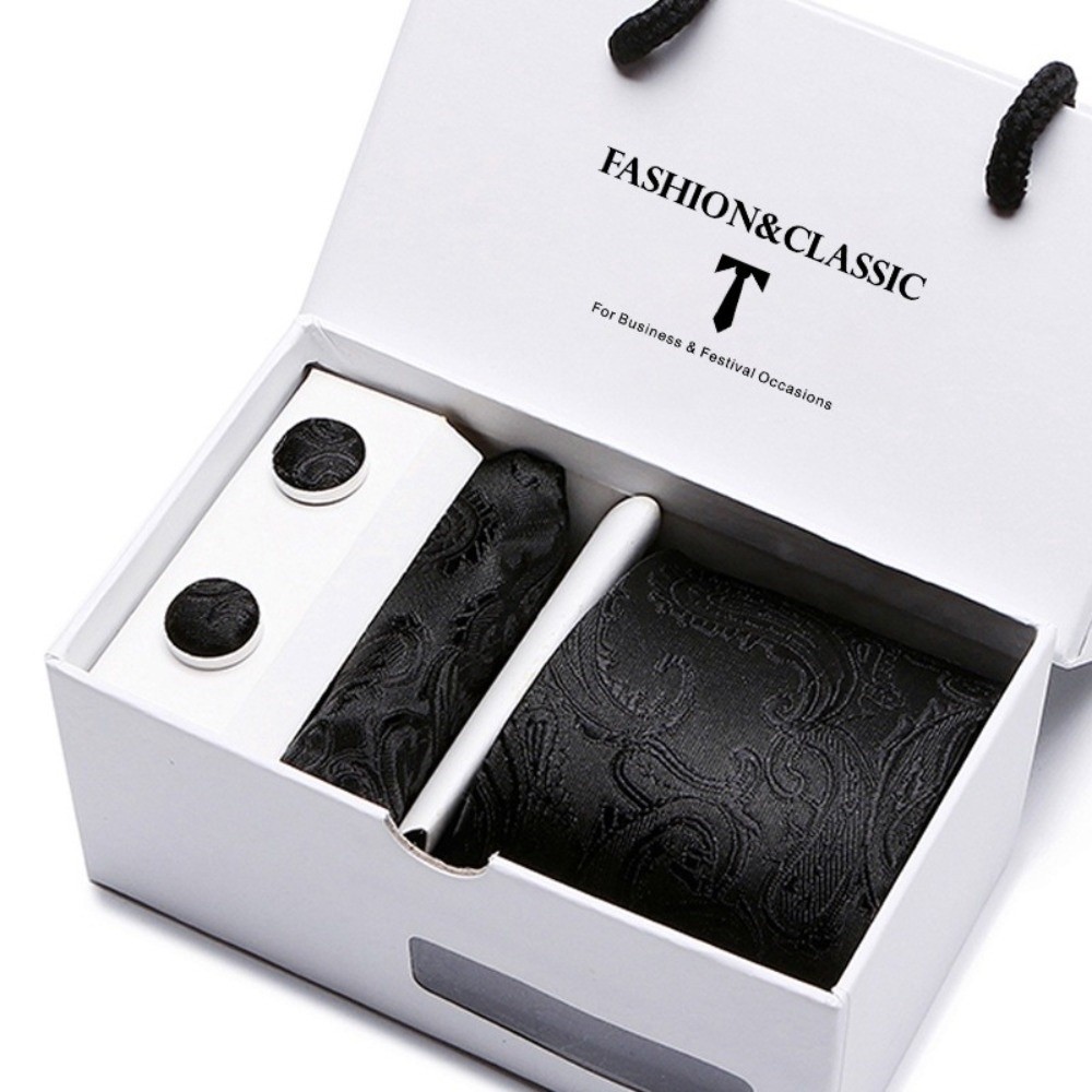 Luxury Woven Silk Jacquard Nec - Neck Tie Set Box recension och pris