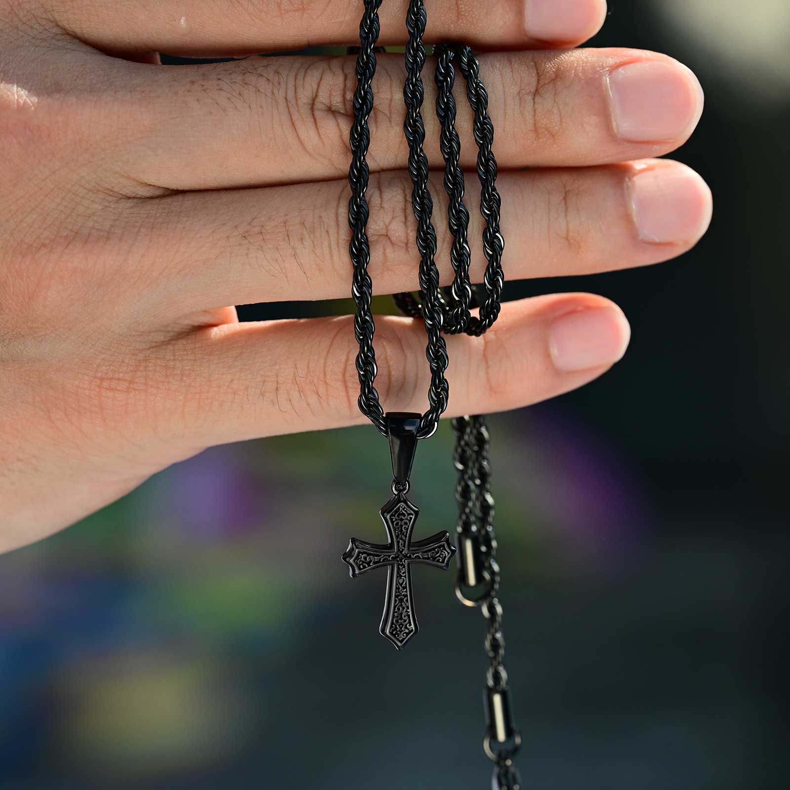 Vnox Men's Cross Necklace Stai - Men Accessories Neck Chain recension och pris
