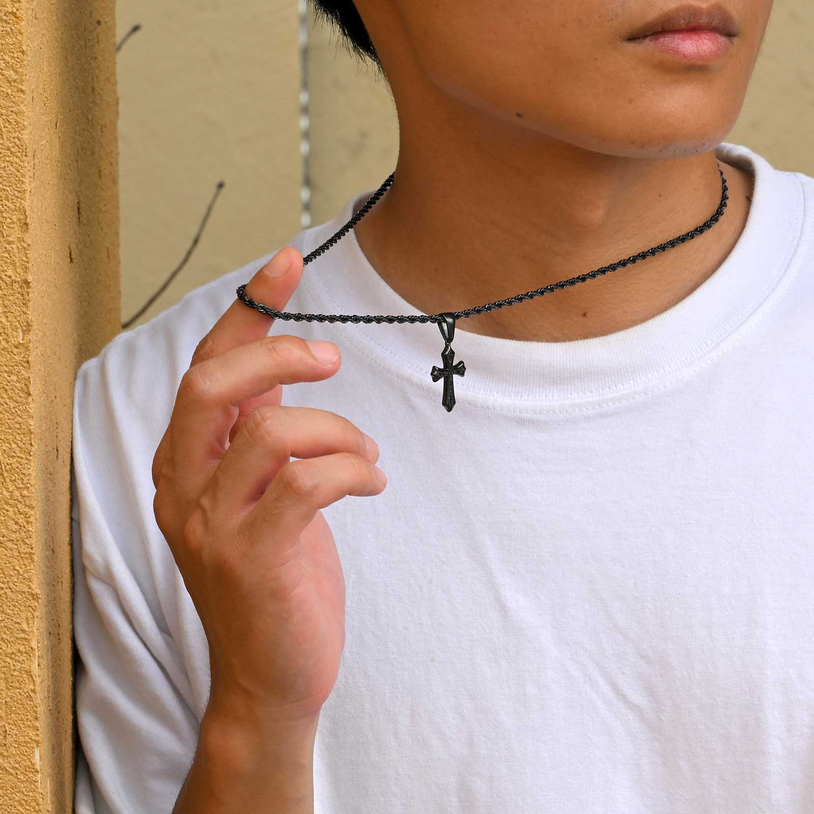 Vnox Men's Cross Necklace Stai - Men Accessories Neck Chain recension och pris